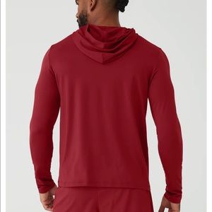Alo Conquer Reform Long Sleeve Hoodie Red